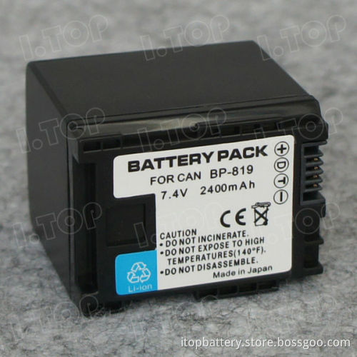 2400mAh BP-819 Battery For Canon Vixia HF10 HF100 FS10 FS100